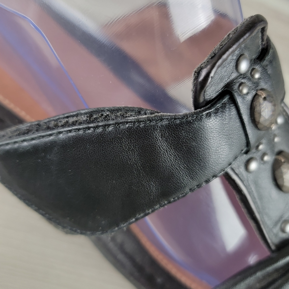 Clarks Artisan Jandi Gem Soft Black Leather Slide Sandal 9W - Picture 14 of 16